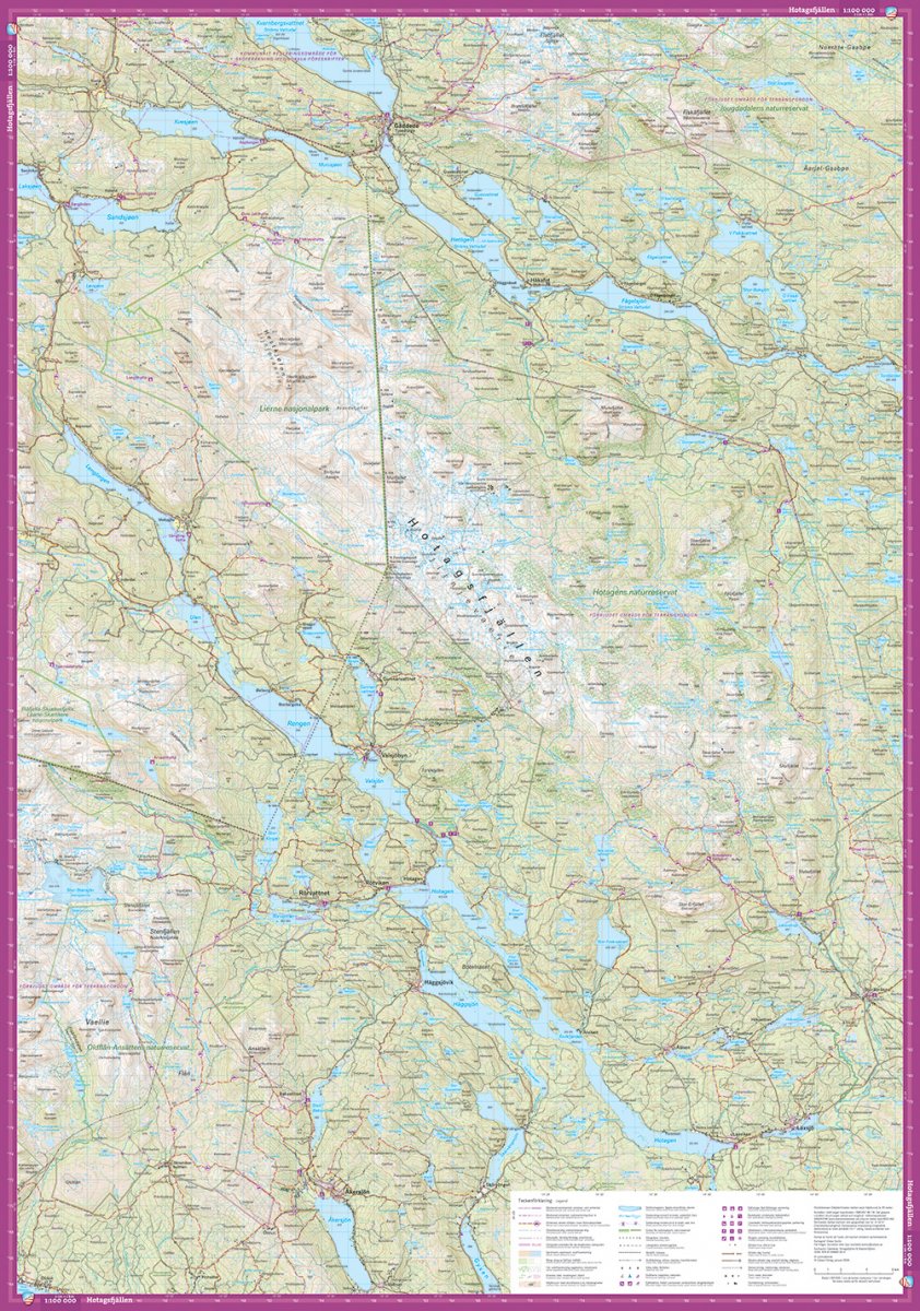 Gäddede, Hotagsfjällen & Skäckerfjällen 1:100000