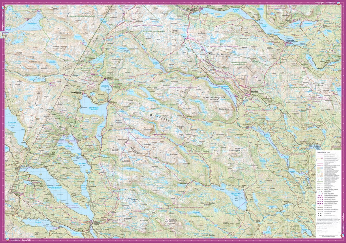Kittelfjäll & Borgafjäll 1:100000