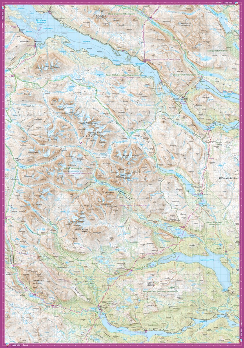 Sarek & Padjelanta 1:100000