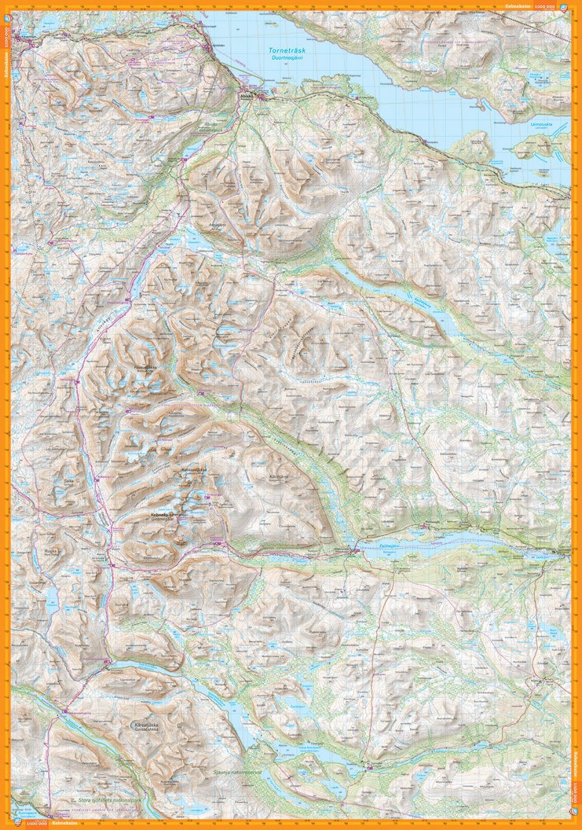 Kebnekaisefjällen & Narvik 1:100 000