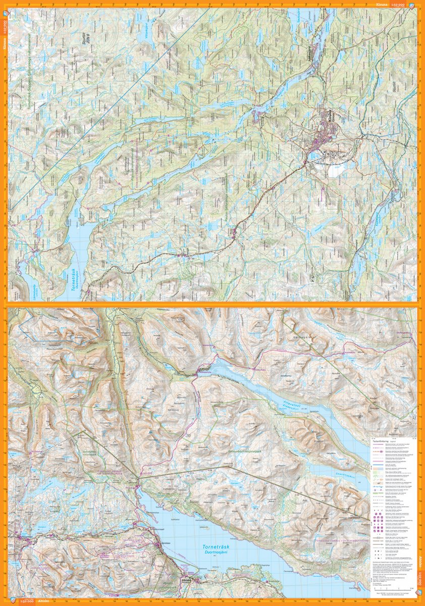 Treriksröset, Abisko & Kiruna 1:100 000