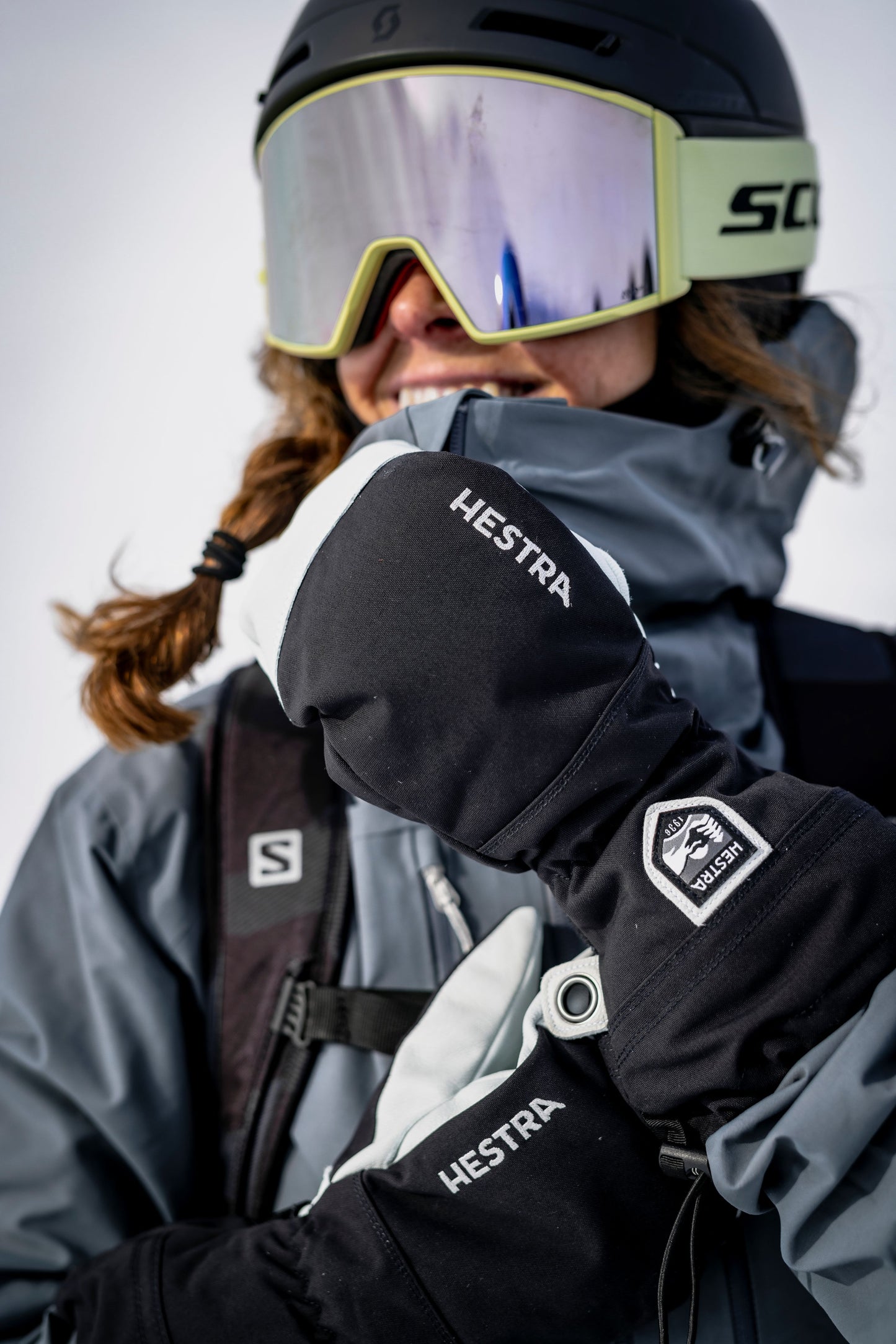 Army Leather Heli Ski Mitt - Varm och slitstark tumvante