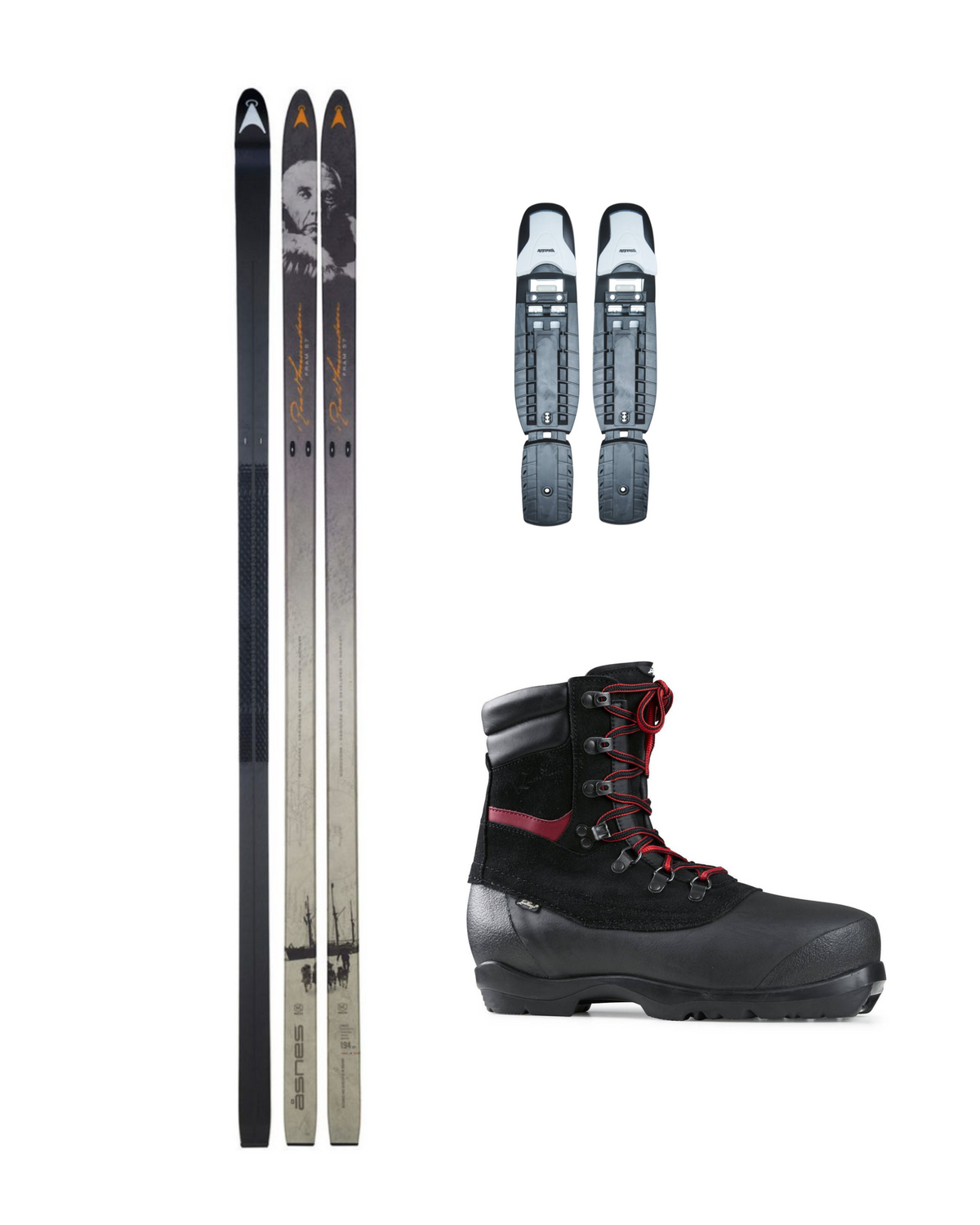 PAKET – Amundsen Fram BC ski WF/FL med BC bindning och Pjäxor