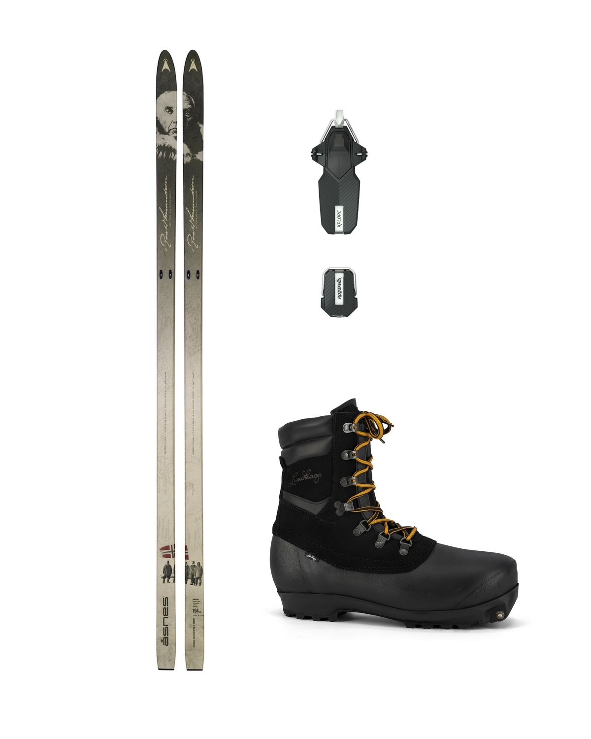 PAKET – Amundsen Fram BC ski WF/FL med Xplore-bindning och Pjäxor