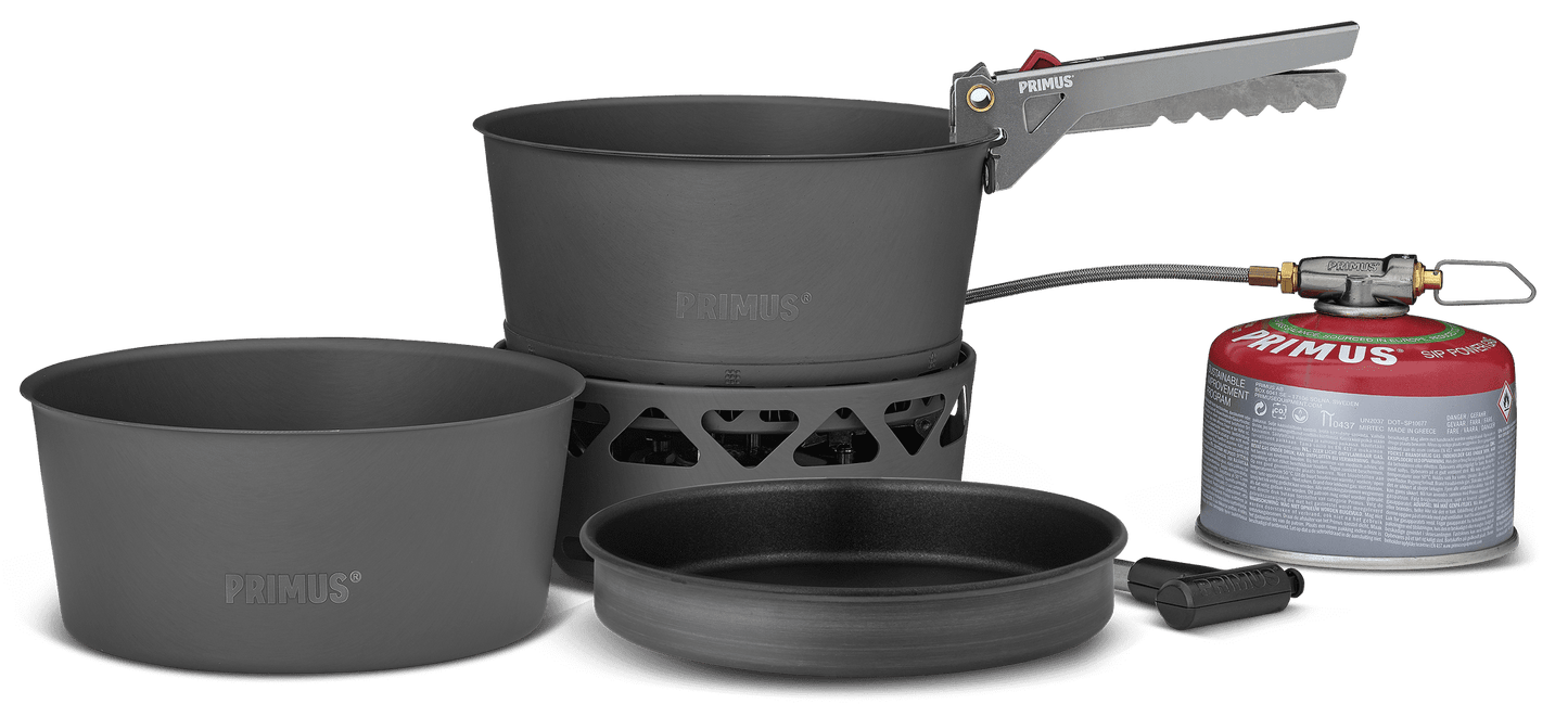Primetech Stove Set 2X1.3L  W. Pan - Komplett stormkök med kärl och stekpanna