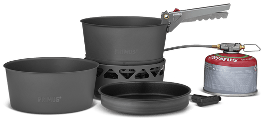 Primetech Stove Set 2X1.3L  W. Pan - Komplett stormkök med kärl och stekpanna