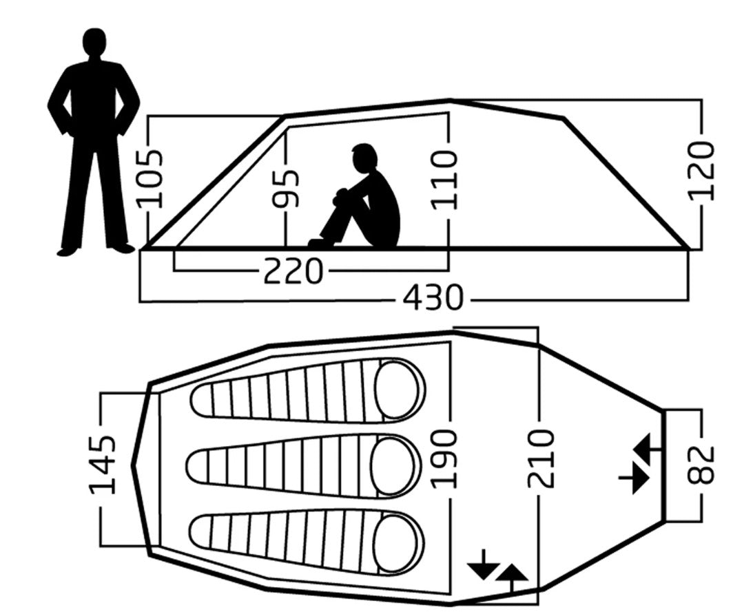 Seiland 3 SP Tent - Tunneltält för tre personer