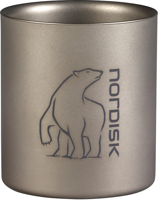 Titanium Mug Double Wall 220ml Without Handle - lätt isolerande mugg i titan