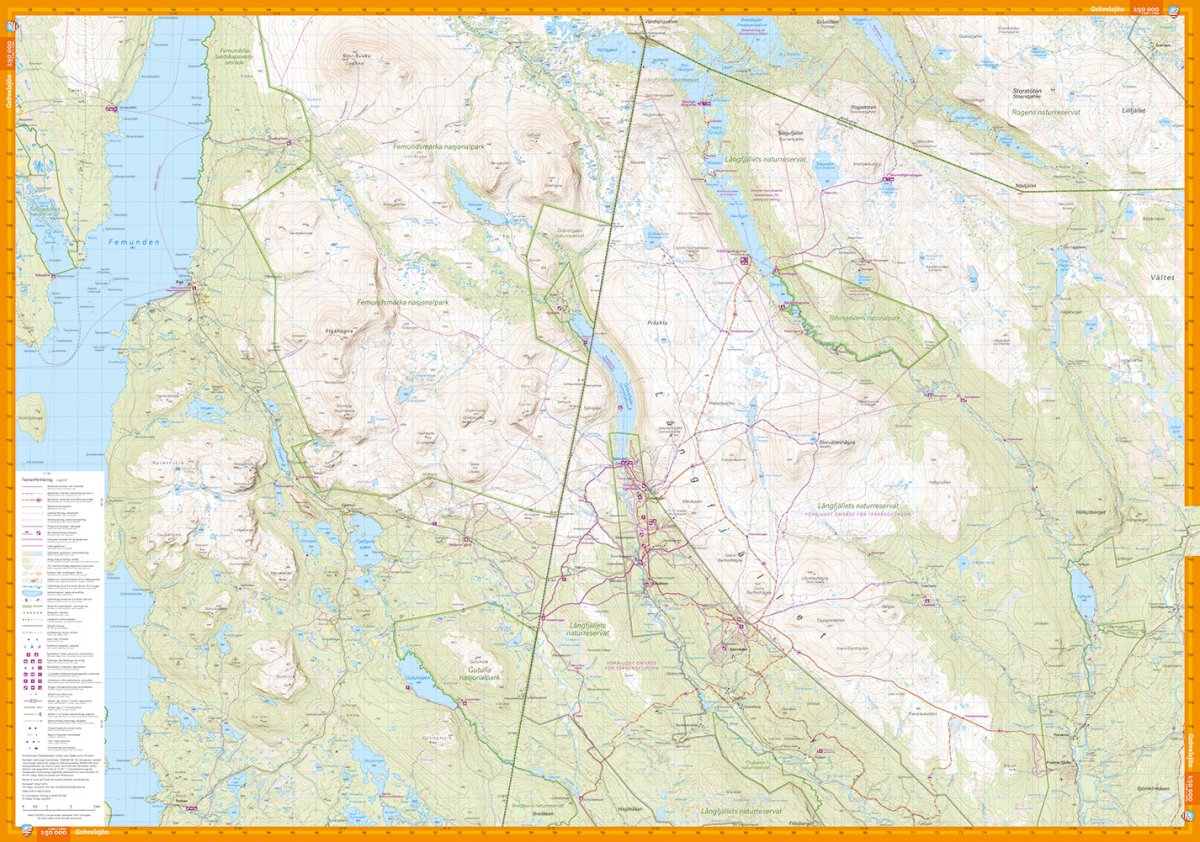 Grövelsjön & Rogen 1:50000