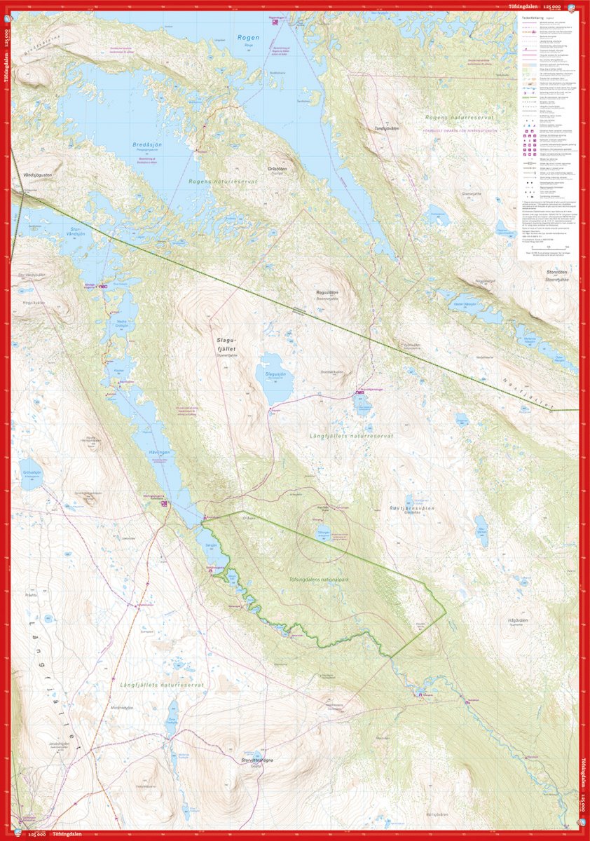 Grövelsjön & Töfsingdalens nationalpark 1:25 000