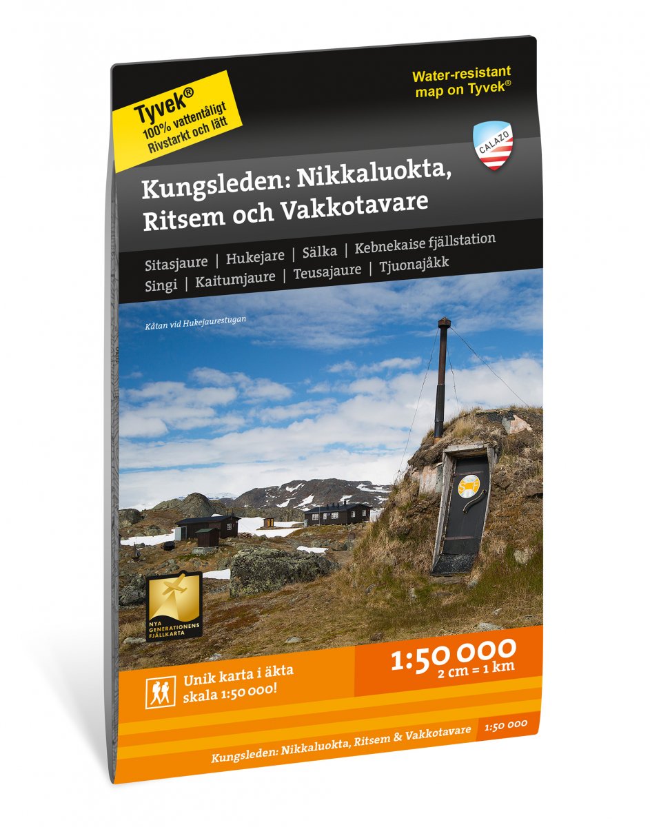 Kungsleden: Nikkaluokta, Ritsem & Vakkotavare 1:50000