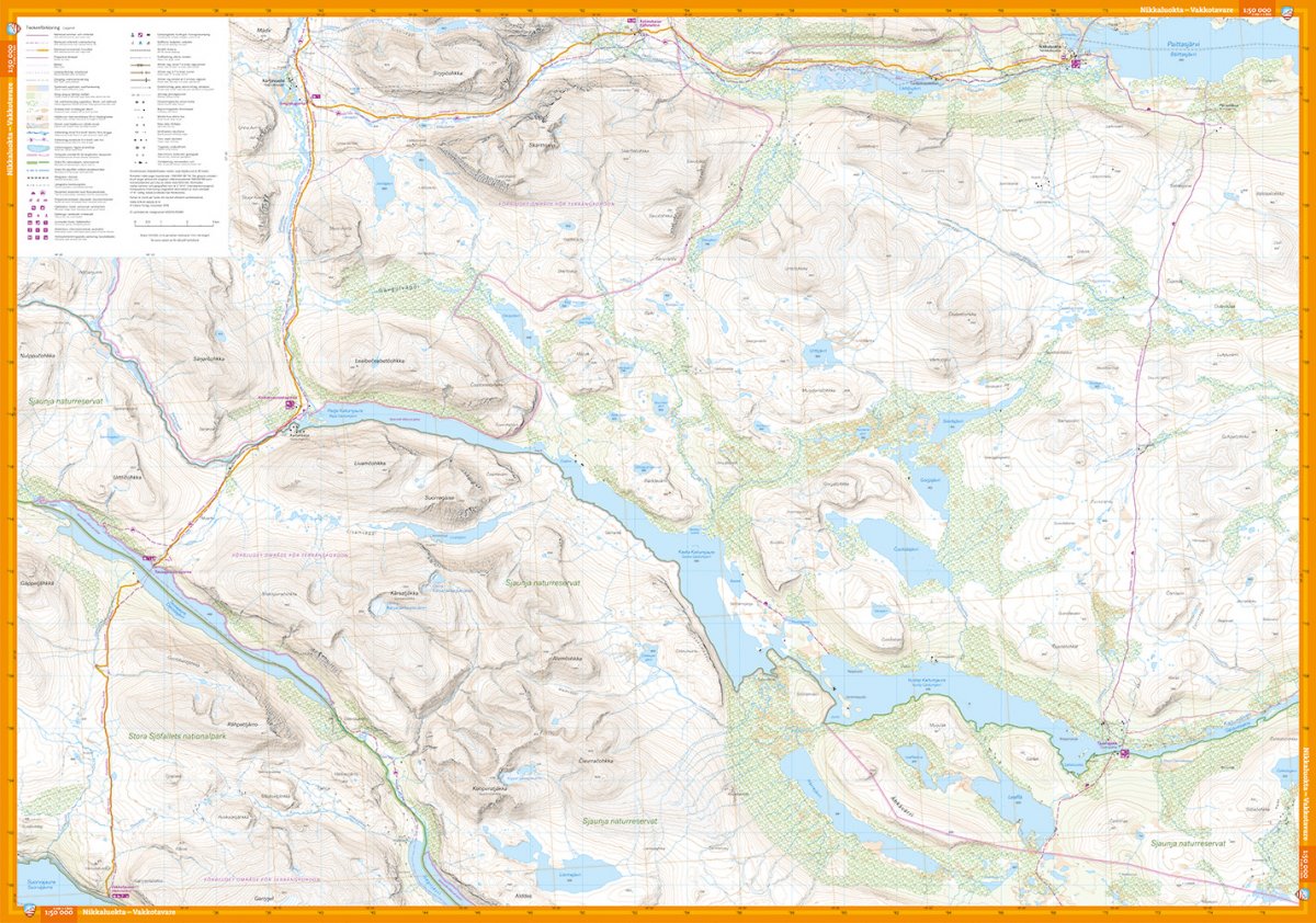 Kungsleden: Nikkaluokta, Ritsem & Vakkotavare 1:50000