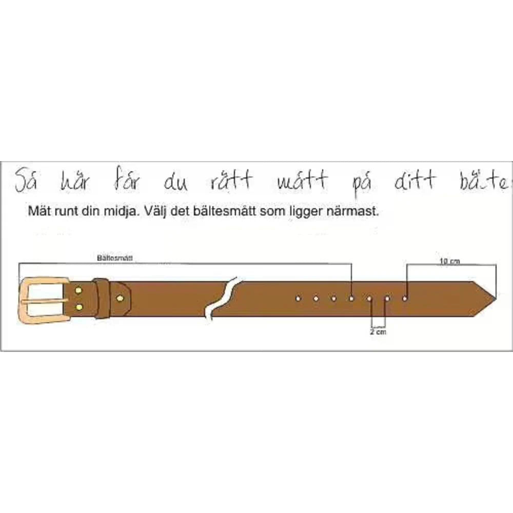 Läderbälte Dubbeldorn, 39 mm