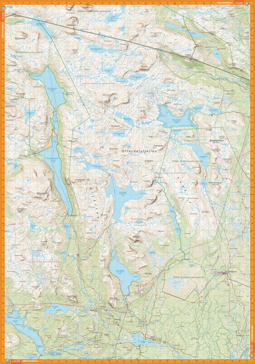 Skäckerfjällen & Offerdalsfjällen 1:50000