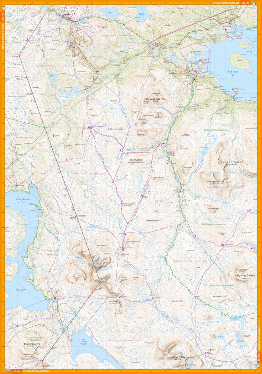 Storlien, Sylarna, Helags & Ramundberget 1:50 000