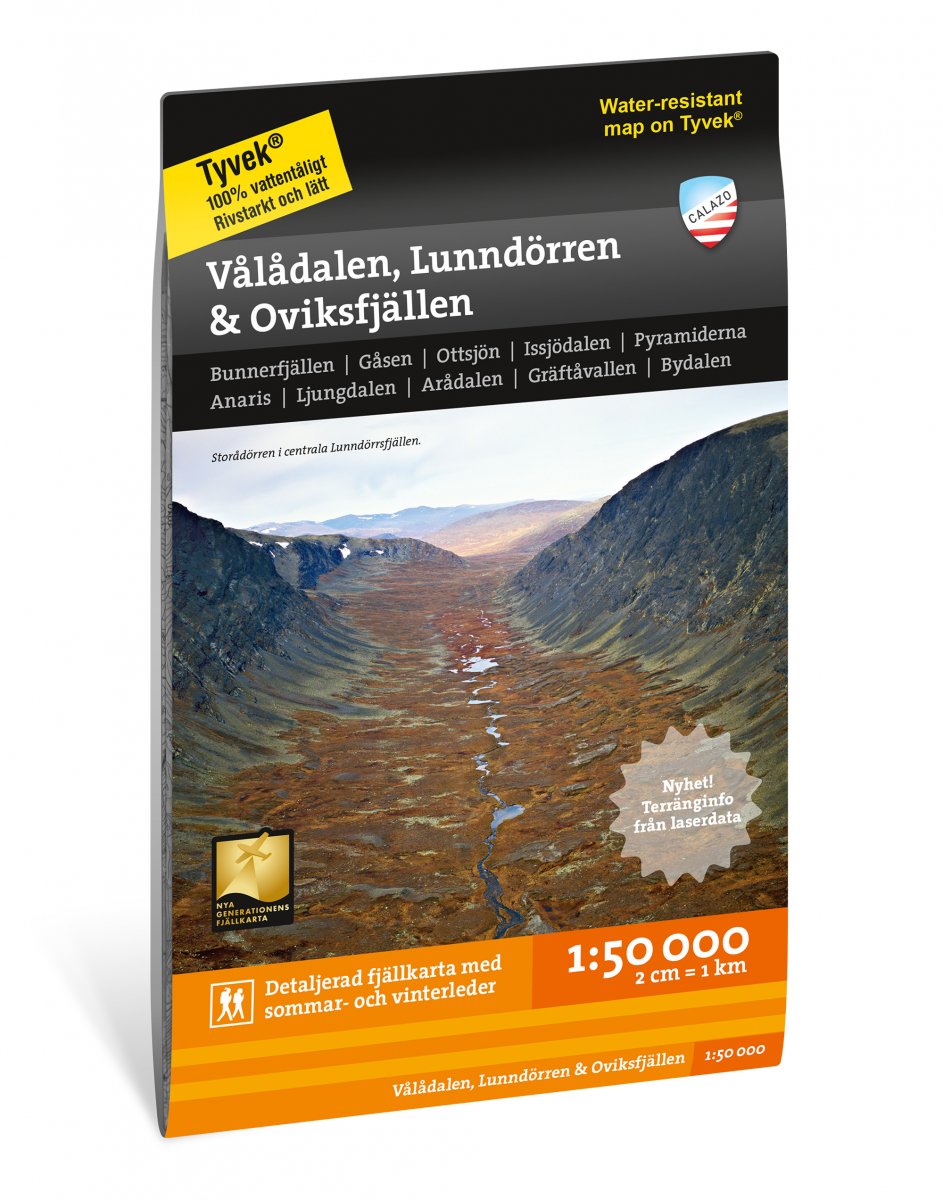 Vålådalen, Lunndörren & Oviksfjällen 1:50000