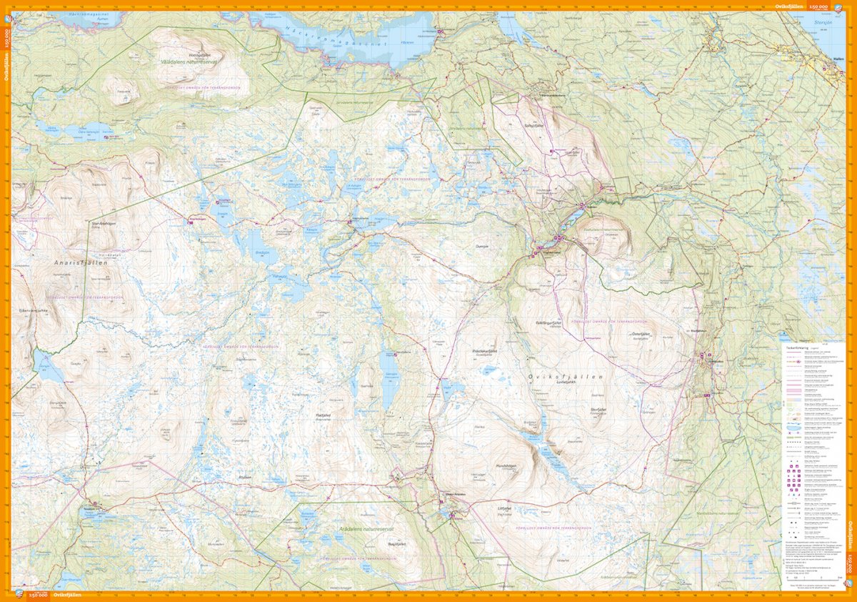 Vålådalen, Lunndörren & Oviksfjällen 1:50000