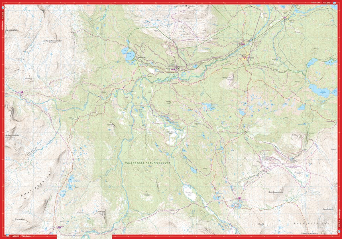 Vålådalen & Lunndörrsfjällen 1:25 000